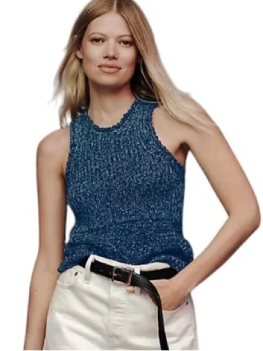Pilcro Anthropologie Chunky Knit Sweater Tank Vest Size 2X